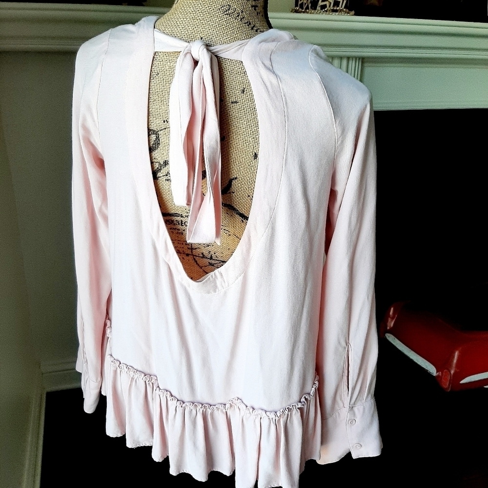 ANTHROPOLOGIE CLOTH & STONE PINK TOP - Picture 3 of 8